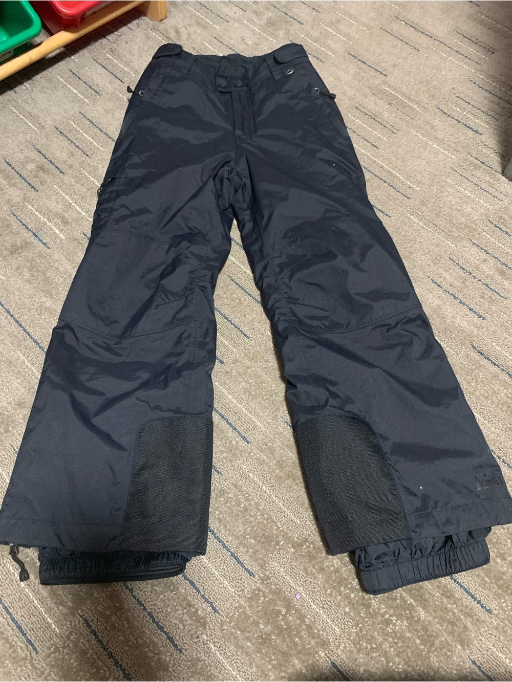 REI Co-Op kids girls active outdoor tights size XS 6-7 black pants hiking